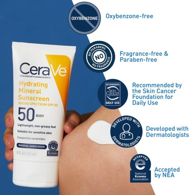 CeraVe Hydrating Mineral Sunscreen 75ml - Image 2