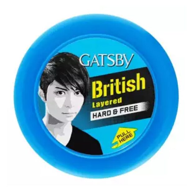 Gatsby British Layered Hard And Free Styling Wax - 75g